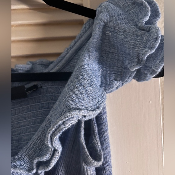 HATCH Blue Ruffled Maternity Dress - Picture 2 of 4